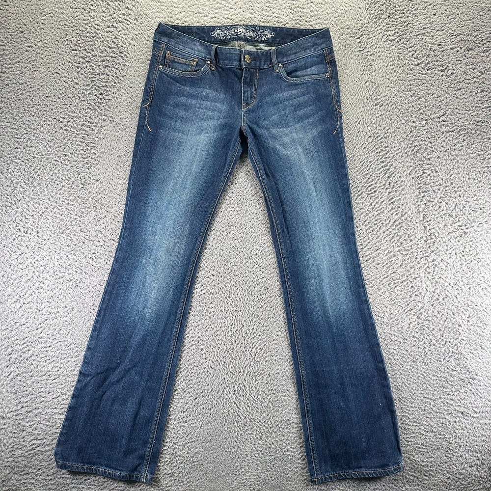 Express Stella Jeans Womens‎ 31x33 Blue Cotton Denim Bootcut Low-Rise Workwear